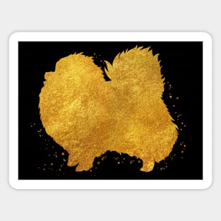 Pomeranian dog golden art Magnet